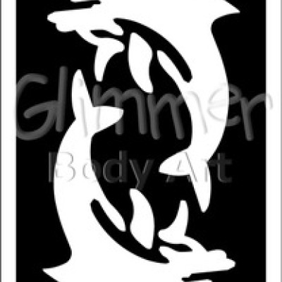 Glitter tattoo 048 Dancing Dolphins Pack Of 5 
